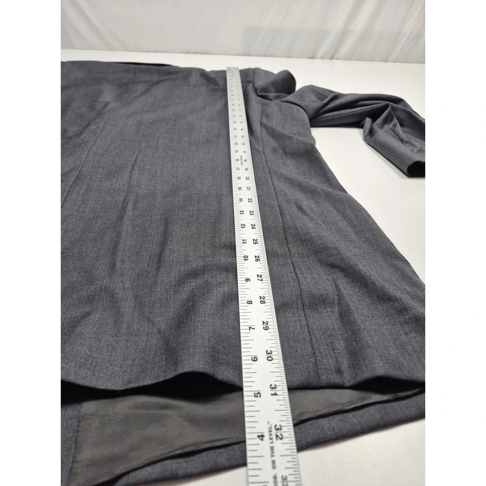 ZINO Suit Mens 52 Gray Wool Super 120s 2 Piece 47x36 Milan Italy NWT FLAW